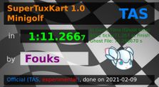 STK 1.0 TAS - Minigolf in 1:11.2667 by Fouks STK TAS