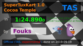 STK 1.0 TAS - Cocoa Temple in 1:24.8900 by Fouks STK TAS